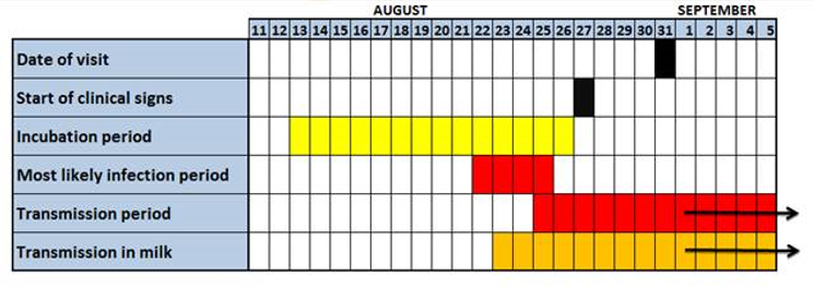 Foot-and-mouth disease timeline template